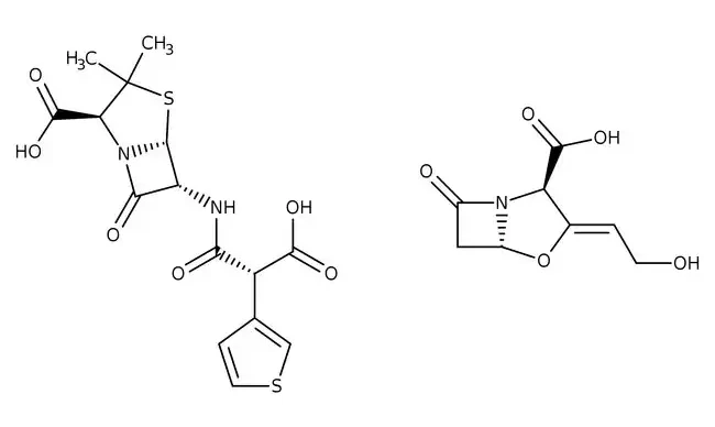 chemical formula of Ticarcillin-clavulanate chemical formula of Ticarcillin-clavulanate